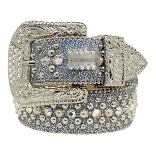 AAAA Replica BB Simon Rhinestone Cross Hip-Hop Punk Belt.