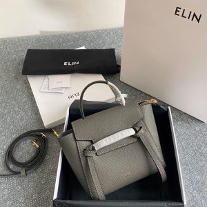 AAAA Replica Celine High Version Of Catfish Bag Palm Grain Cowhide Fashionable Belt Tote Bag