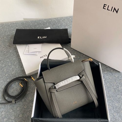 AAAA Replica Celine High Version Of Catfish Bag Palm Grain Cowhide Fashionable Belt Tote Bag