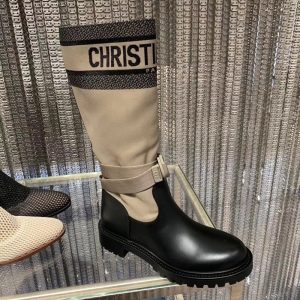 AAAA Replica Dior Women Fashion Contrast Color Mid Boots