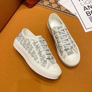 AAAA Replica Dior Women Fashion Letter Embroidered Canvas Shoes
