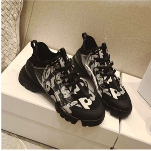 AAAA Replica Dior Women Genuine Leather Platform Casual Sneakers