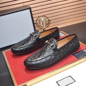 AAAA Replica Gucci Men Business Casual Leather Beanie Shoes Loafers