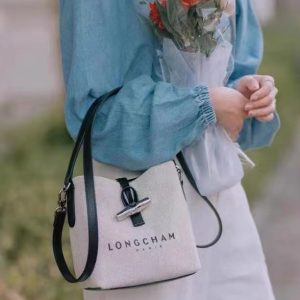 AAAA Replica Longchamp Canvas Shoulder Bag