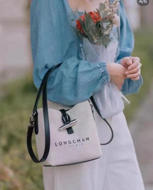 AAAA Replica Longchamp Canvas Shoulder Bag