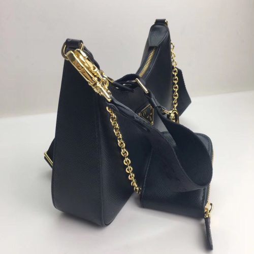 AAAA Replica Prada Women Underarm Leather Shoulder Messenger Vintage Bag