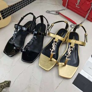 AAAA Replica YSL Women Summer Flat Fairy Style Temperament Small Fresh And Sweet Sandals