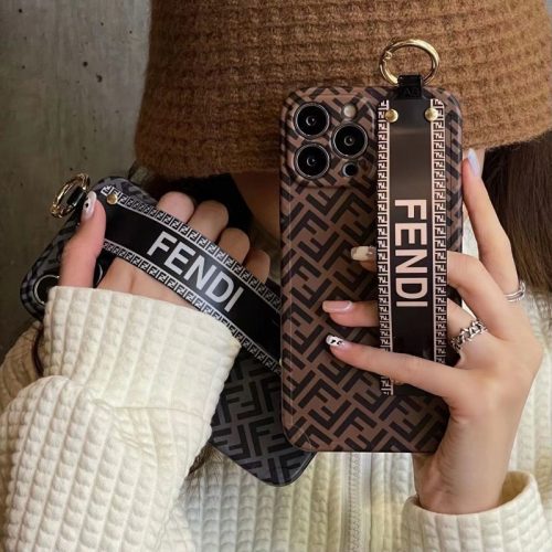 Luxury Tide Brand Double F Fendi IPhone13Pro Apple 12Pro Mobile Phone Shell 11/Xs Wristband Female Xr Anti-Fall Soft