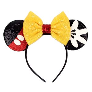 Mickey Hair Accessories Embroidered Bow Party Headbands Amusement Park Festive Headbands Kids Hair Accessories