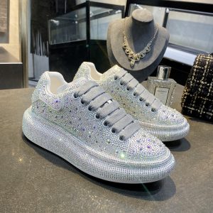 Replica Alexander Mcqueen Full Diamond Thick Bottom Casual Women Shoes Sneakers