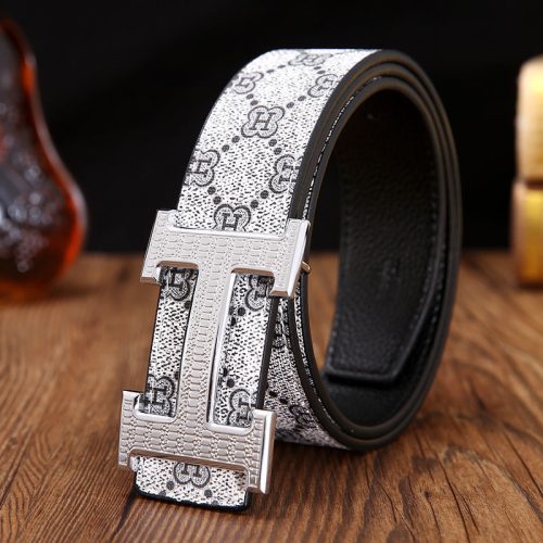 Replica Design Hermes Men Fashion Copper H Buckle Belt