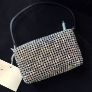 Replica Designer Alexander Wang Rhinestone One-Shoulder Bag
