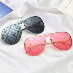Replica Designer Alphabet F Pattern Fashion Conjoined Men And Women Goggles Sunglasses