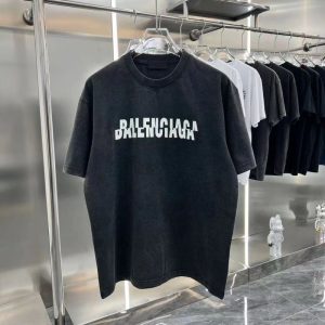Replica Designer Balenciaga Casual Men And Women Letter Print Loose T-Shirt