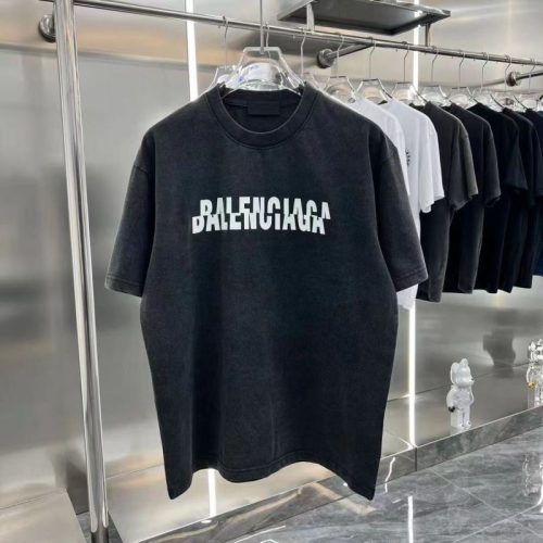 Replica Designer Balenciaga Casual Men And Women Letter Print Loose T-Shirt