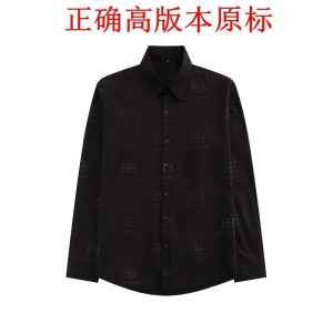 Replica Designer Balenciaga Fashion Men Long Sleeve Shirt