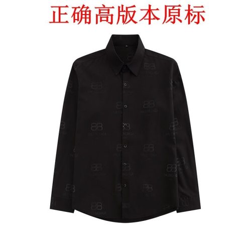 Replica Designer Balenciaga Fashion Men Long Sleeve Shirt