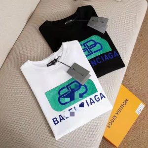 Replica Designer Balenciaga Fashion Round Neck Letter Print Short Sleeve Large Size T-Shirts