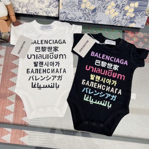 Replica Designer Balenciaga Newborn Baby Romper Jumpsuit