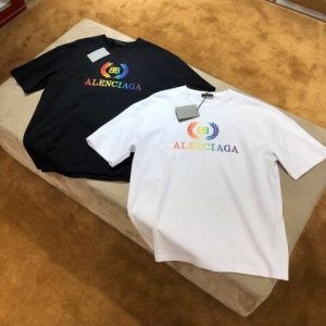 Replica Designer Balenciaga Short-Sleeved Cotton Round Neck T-Shirt