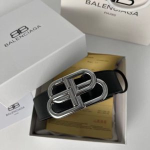 Replica Designer Balenciaga Unisex BB Home Leather Pure Cowhide Belt