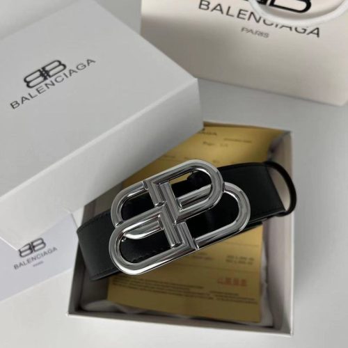 Replica Designer Balenciaga Unisex BB Home Leather Pure Cowhide Belt