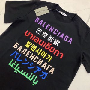 Replica Designer Balenciaga Unisex Fashion Short-Sleeved Simple Loose Cotton T-Shirt