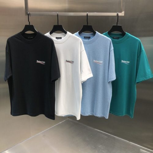 Replica Designer Balenciaga Unisex Short-Sleeved Casual T-Shirts