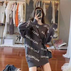 Replica Designer Balenciaga Women Loose Outer Sweater