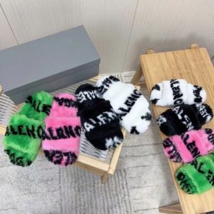 Replica Designer Balenciaga Wool Slippers