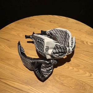 Replica Designer Big Bow U-Shaped Headband Fashion Fabric Letter F Print Hair Accessories