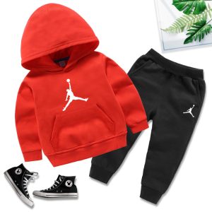 Replica Designer Boys Hooded Sweater Set Autumn Kids Long Sleeve Two Piece Sweatshirt