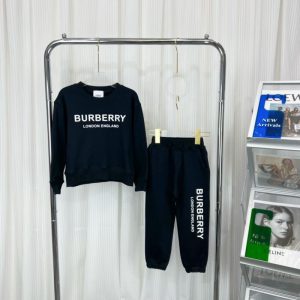 Replica Designer Burberry Kids Long-Sleeved Sweatshirt And Pants 2pcs Set