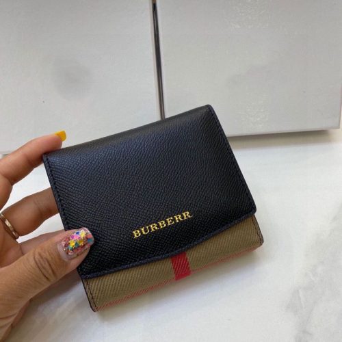 Replica Designer Burberry Leather Trifold Wallet