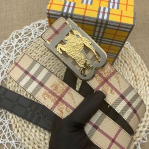 Replica Designer Burberry Men Casual Smooth Buckle Belt