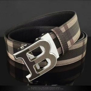 Replica Designer Burberry Men Trendy B Letter Buckle Leather Automatic Belt