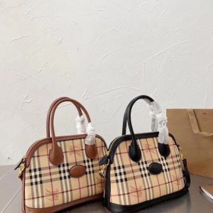 Replica Designer Burberry Plaid Shell Crossbody Bags