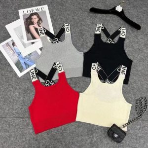 Replica Designer Celine Knitted Cross-Strap Vest