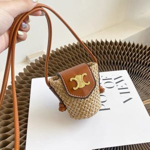 Replica Designer Celine Messenger Straw Bag