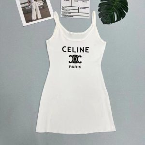 Replica Designer Celine Printing Letter Dress