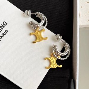 Replica Designer Celine Stitching Color Earrings