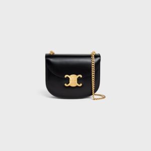 Replica Designer Celine TEEN CHAIN BESACE TRIOMPHE IN SHINY CALFSKIN