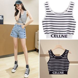 Replica Designer Celine Women Letters Knitted Top