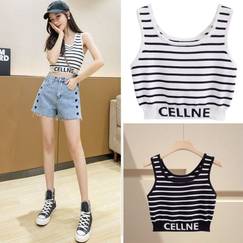 Replica Designer Celine Women Letters Knitted Top