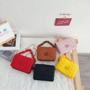 Replica Designer Chanel Children Indented Acrylic Handbag