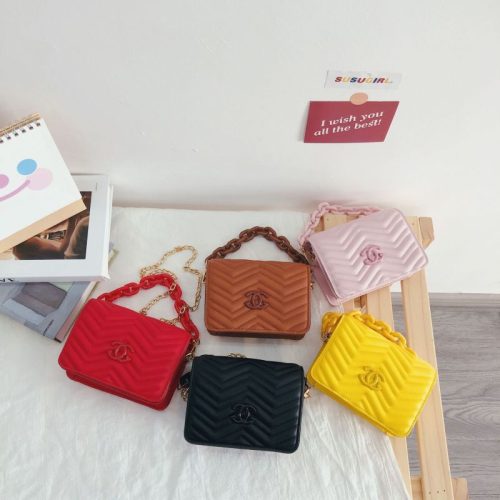 Replica Designer Chanel Children Indented Acrylic Handbag