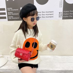 Replica Designer Chanel Children Shoulder Princess Chain Lock Crossbody Bag