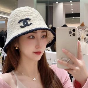 Replica Designer Chanel Contrast Plush Hat