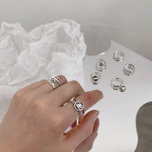 Replica Designer Chanel Double C Letter Design Open Ring