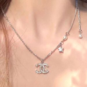 Replica Designer Chanel Double C Star Pendant Women Necklace